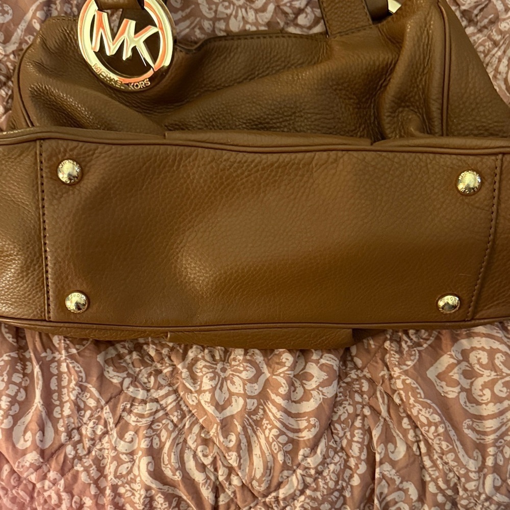 Michael Kors Brown Leather Tote Bag - Picture 2 of 10